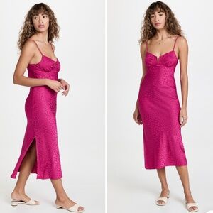 WAYF Elvira Midi Dress, Pink, Size Medium
